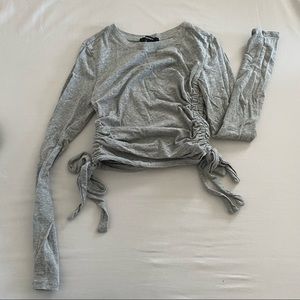 Forever 21 | Long Sleeve Crop Top | Size: S | Color: Grey
